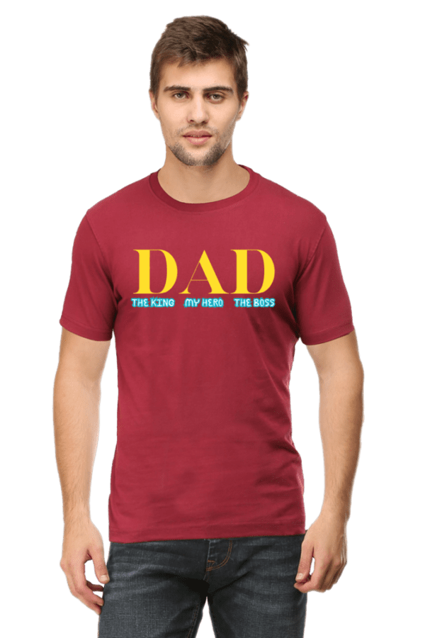 DAD – The Hero | Round Neck T shirt - Image 2