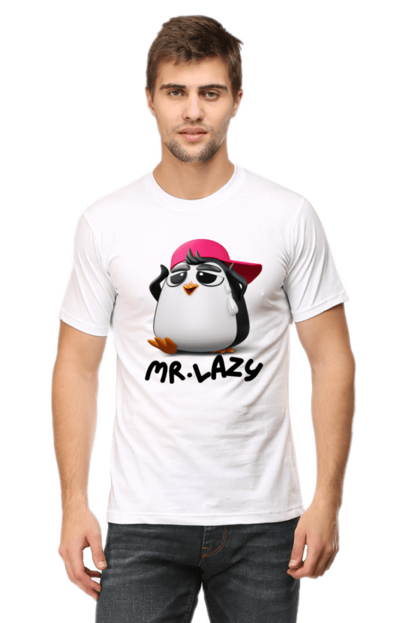 Male Round Neck Half hand Sleeve T shirt | Mr Lazy - Image 4