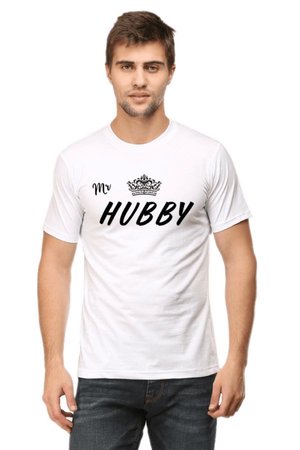 Male Round Neck Half hand Sleeve T shirt | Hubby - Image 4