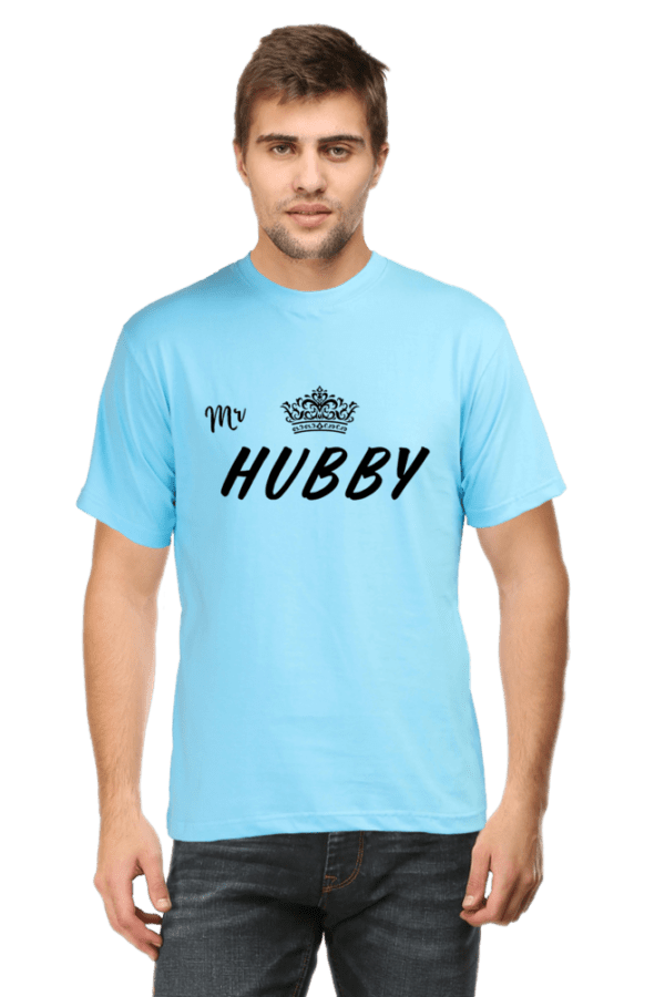 Male Round Neck Half hand Sleeve T shirt | Hubby - Image 2
