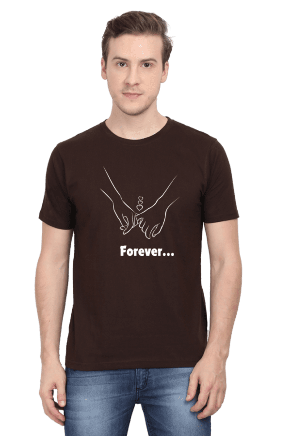 Male round Neck Half hand sleeve T shirt | Forever