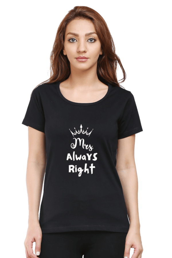 FeMale round Neck Half hand sleeve T shirt | Always Right - Image 5