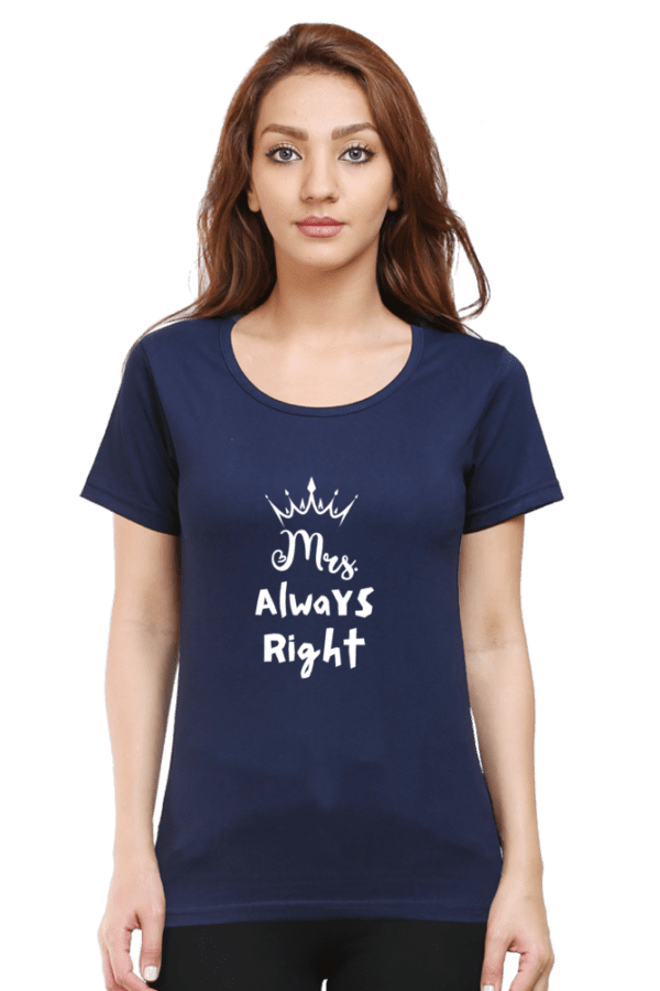 FeMale round Neck Half hand sleeve T shirt | Always Right - Image 4