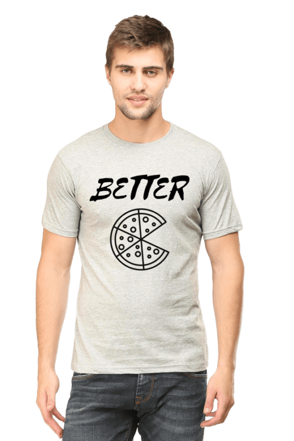 Male Round Neck Half hand Sleeve T shirt | Pizza - Image 4