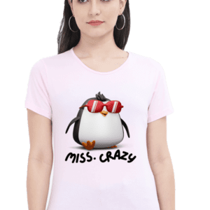 Female Round next T Shirt | Miss lazy | Half Hand Sleeve