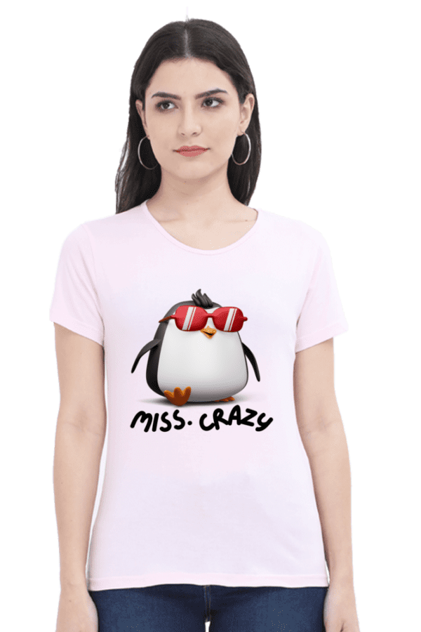 Female Round next T Shirt | Miss lazy | Half Hand Sleeve