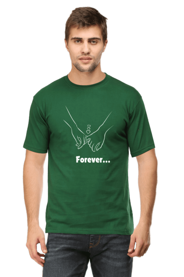 Male round Neck Half hand sleeve T shirt | Forever - Image 3