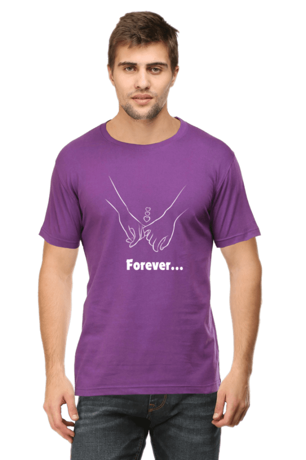Male round Neck Half hand sleeve T shirt | Forever - Image 2