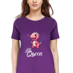 Female Round neck Half sleeve T shirt | Dino