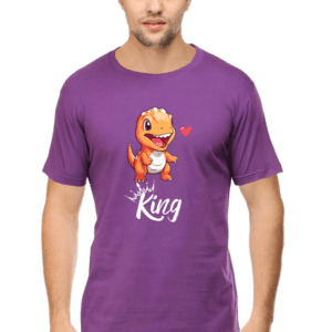 Male Round Neck Half hand Sleeve T shirt | Dino