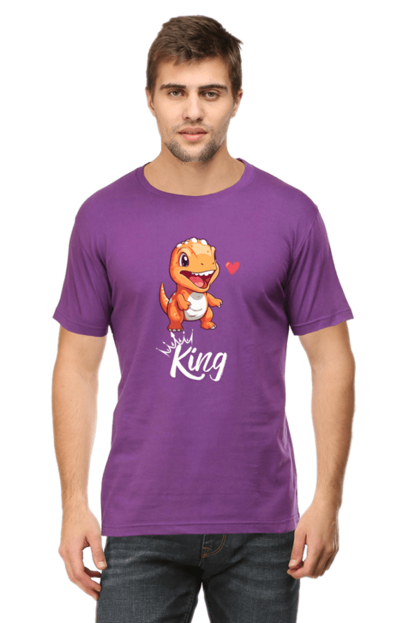 Male Round Neck Half hand Sleeve T shirt | Dino