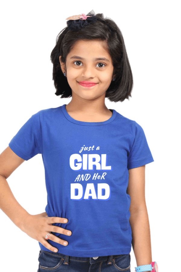 Girls round Neck Half hand sleeve T shirt | Just a Dad Girl