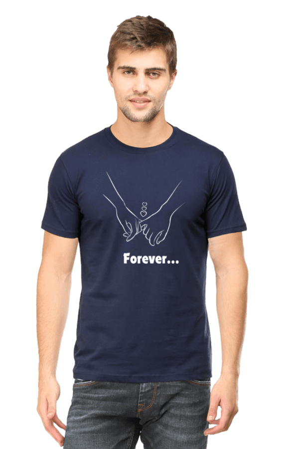 Male round Neck Half hand sleeve T shirt | Forever - Image 4