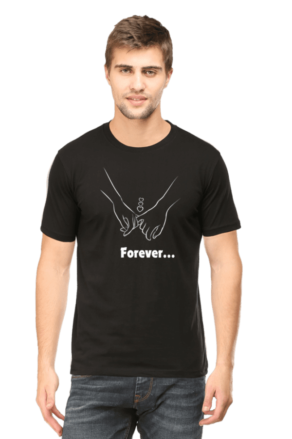 Male round Neck Half hand sleeve T shirt | Forever - Image 5