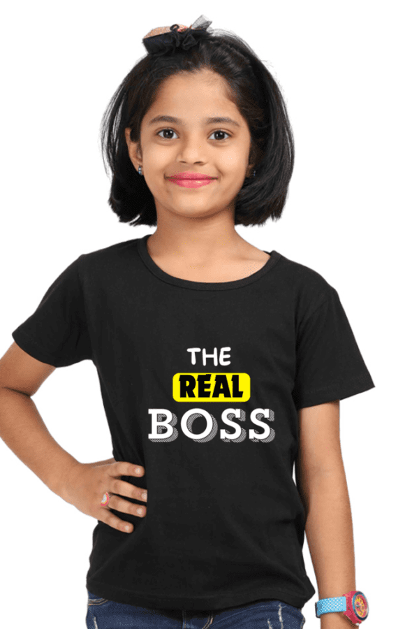 Girls round Neck Half hand sleeve T shirt | Check - Image 3