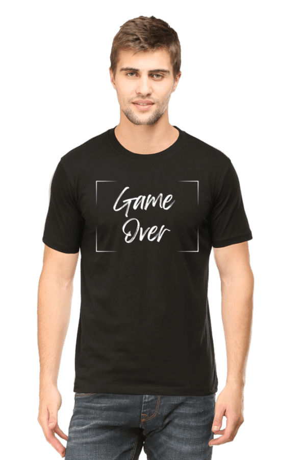 Male Round next T Shirt Half Hand Sleeve | Game Over - Image 5