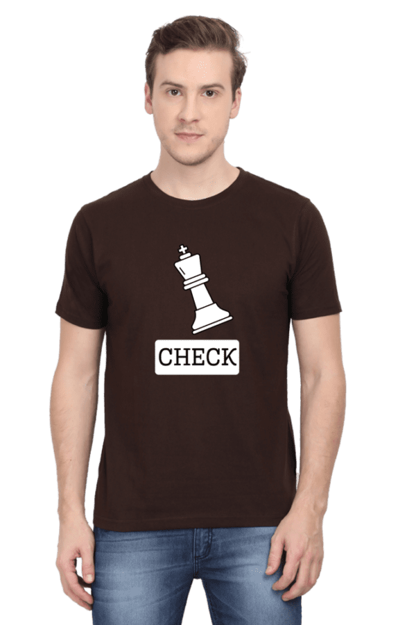 Male round Neck Half hand sleeve T shirt | Check
