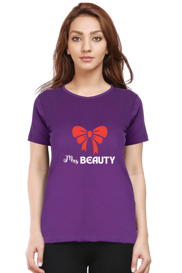 Female round Neck Half hand sleeve T shirt | Beauty