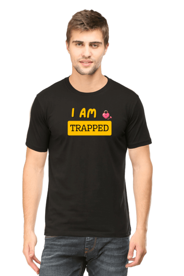Male round Neck Half hand sleeve T shirt | Traped - Image 4