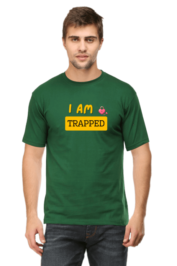Male round Neck Half hand sleeve T shirt | Traped - Image 2