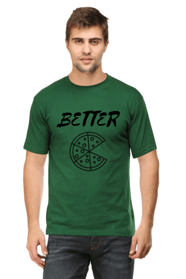 Male Round Neck Half hand Sleeve T shirt | Pizza - Image 3