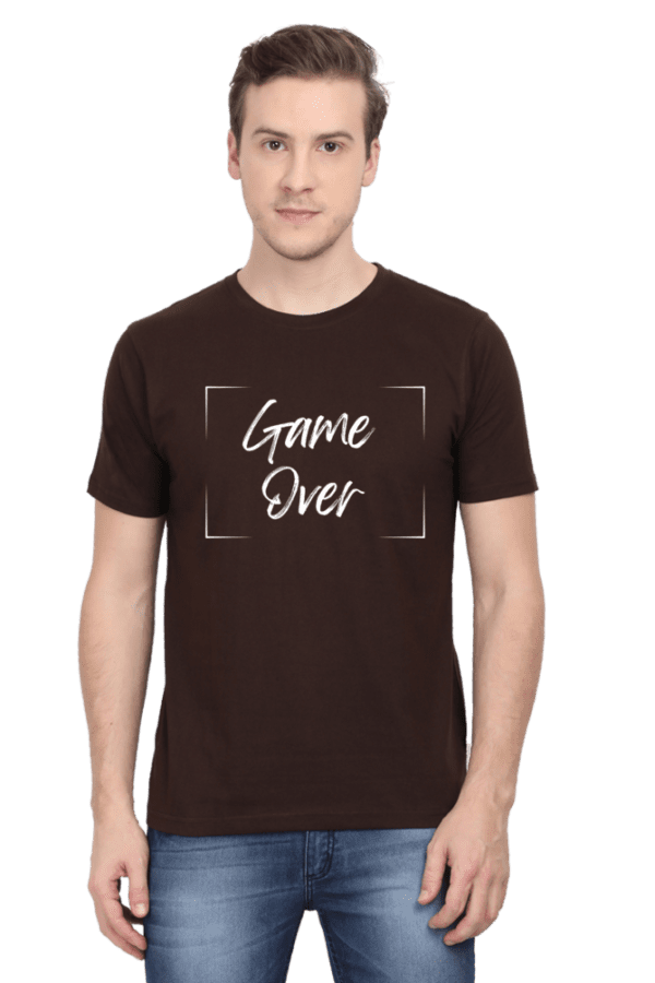 Male Round next T Shirt Half Hand Sleeve | Game Over