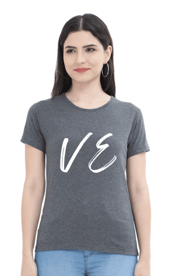 Female Round next T Shirt Half Hand Sleeve | Love - Image 3