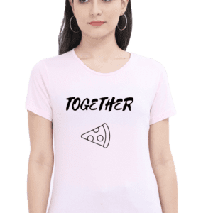 Female Round next T Shirt Half Hand Sleeve | Pizza