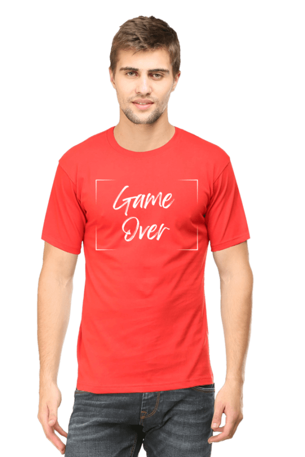 Male Round next T Shirt Half Hand Sleeve | Game Over - Image 3
