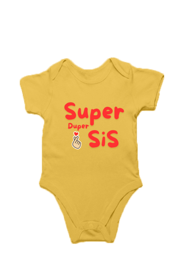 Baby Romper Half Sleeves | Super duper sis – TOS17 -BS09 - Image 2