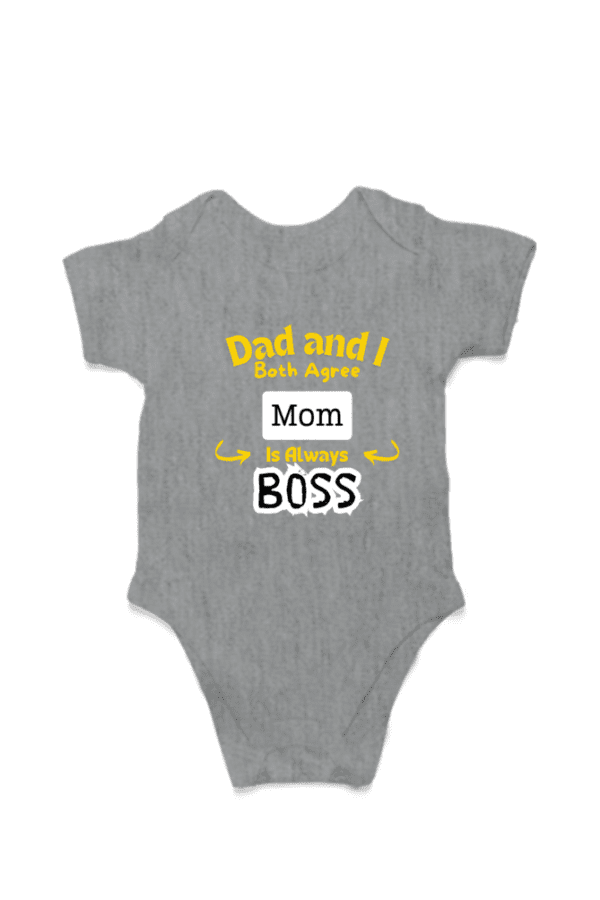 Baby Romper Half Sleeves | MOM is Boss – TOS15 -MOM01 - Image 4