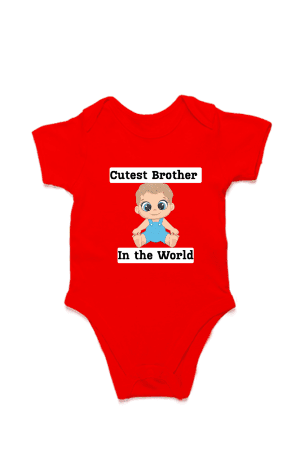 Baby Romper Half Sleeves | Cutest Brother – TOS17 -BS05