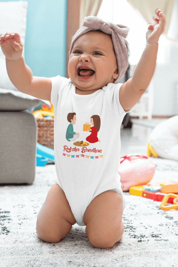 Baby Romper Half Sleeves | Rakhi – TOS18 -Rakhi02 - Image 3