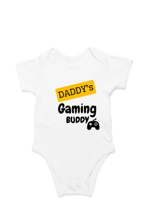 Baby Romper Half Sleeves | Dady's Gaming Buddy – TOS16 -DAD12 - Image 7