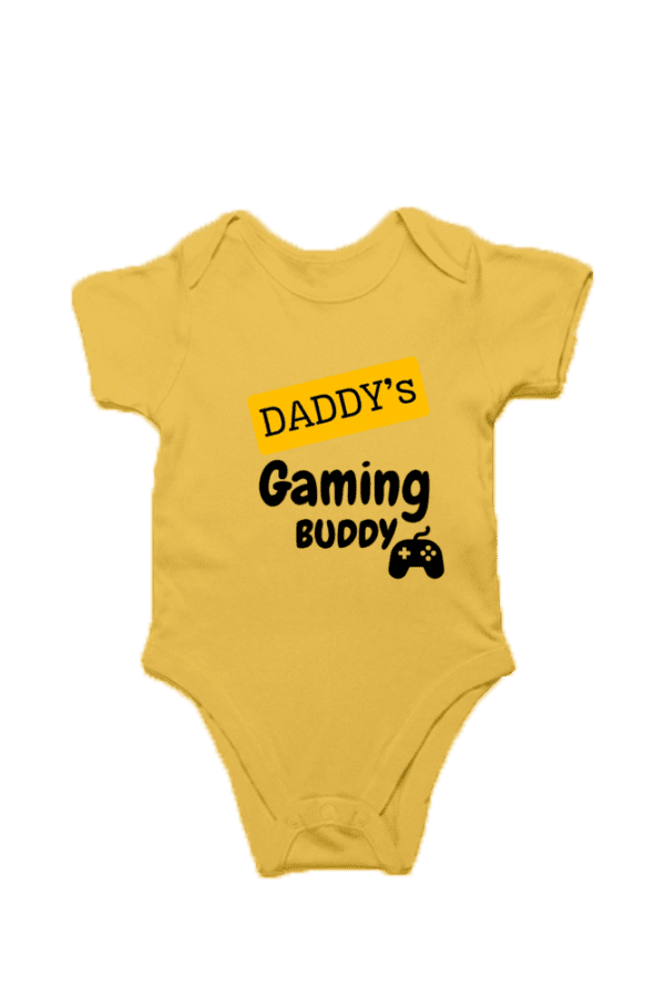 Baby Romper Half Sleeves | Dady's Gaming Buddy – TOS16 -DAD12 - Image 4