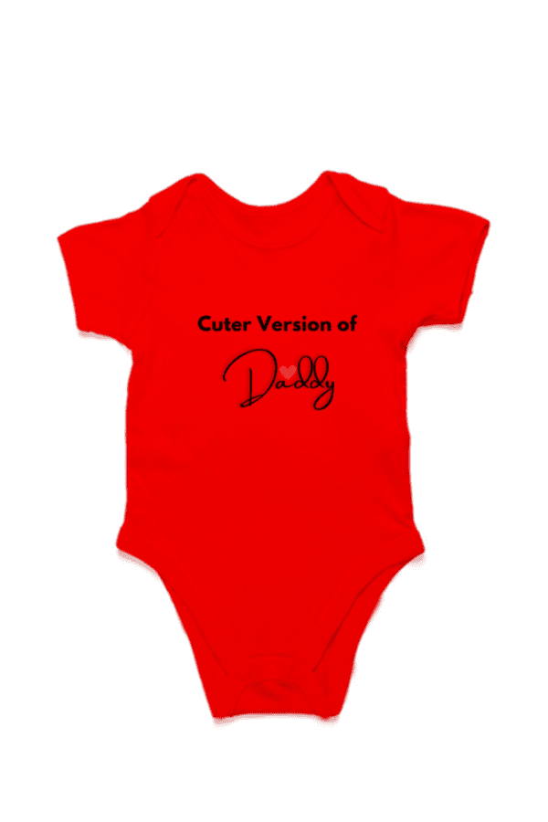 Baby Romper Half Sleeves | Cuter Version of Daddy - TOS16 -DAD30 - Image 2