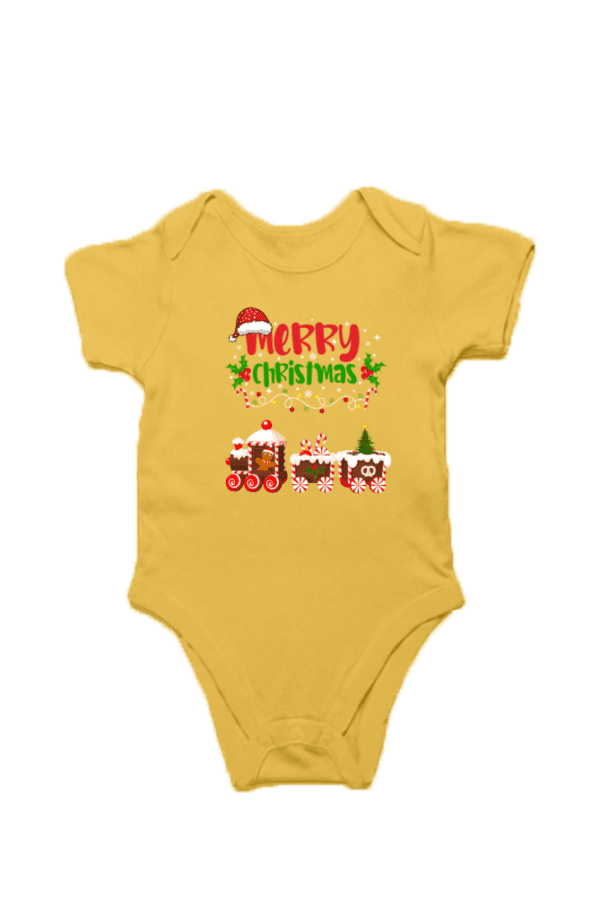 Merry Christmas Baby Romper Half Sleeves | TOS-22-CH05 - Image 2