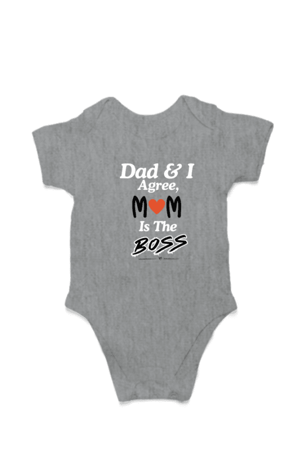 Baby Romper Half Sleeves | Mom Is Boss – TOS16 -DAD10 - Image 5