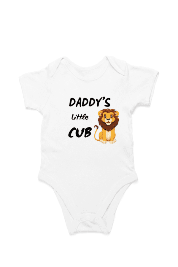 Baby Romper Half Sleeves | Daddy's Little CUB - TOS16 -DAD27 - Image 5