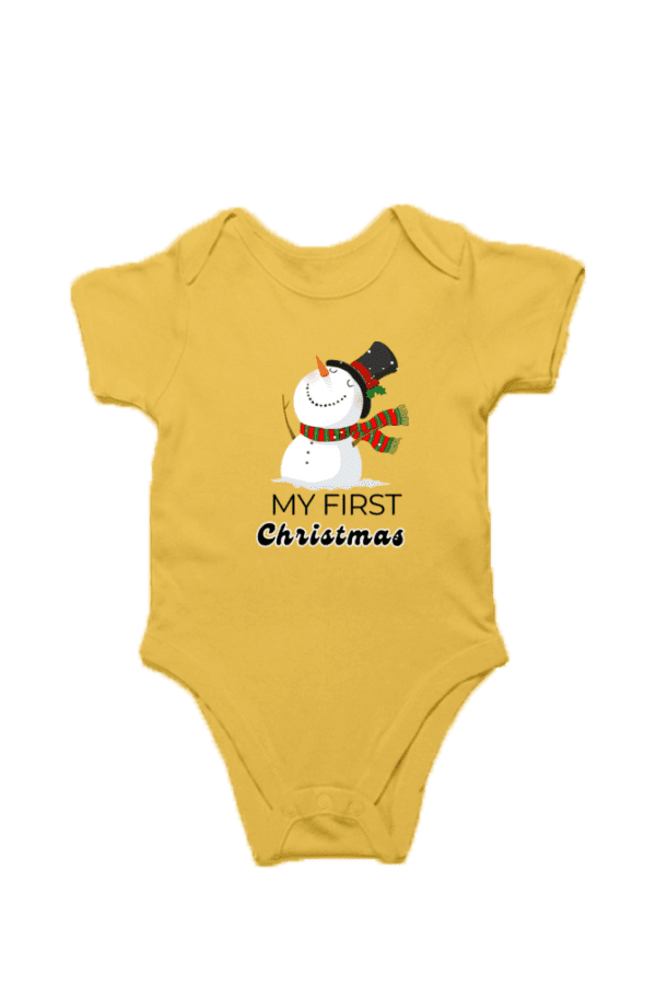My First Christmas Baby Romper Half Sleeves | TOS-22-CH04 - Image 3