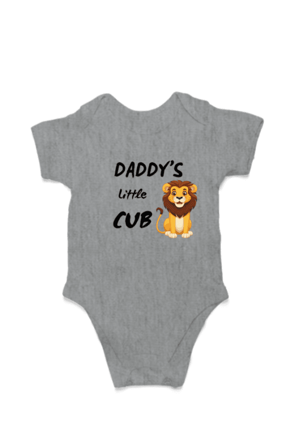 Baby Romper Half Sleeves | Daddy's Little CUB - TOS16 -DAD27 - Image 4