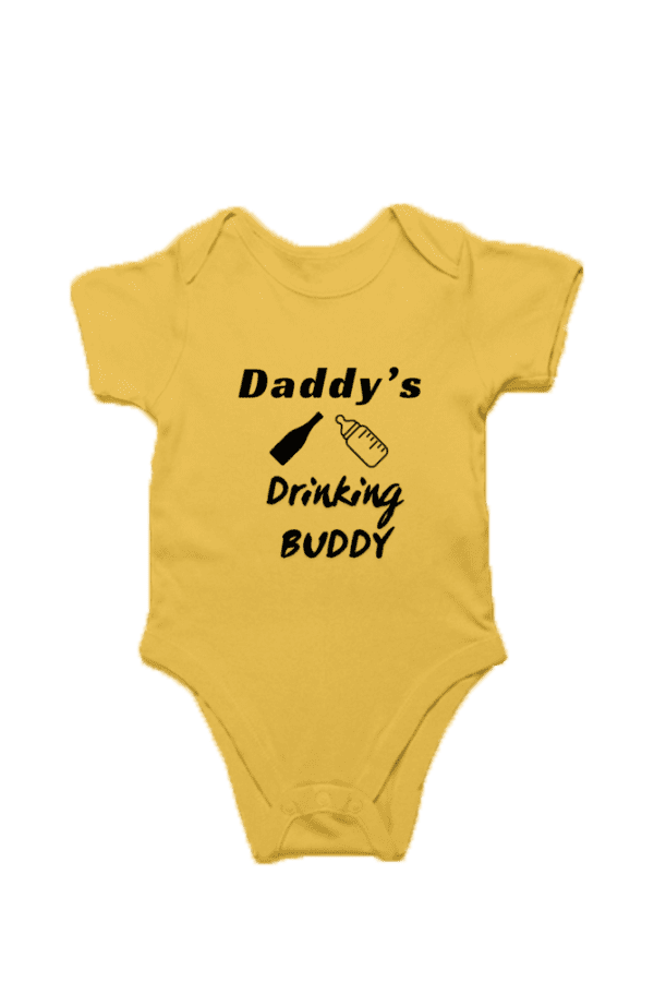 Baby Romper Half Sleeves | Dad's Drinking Buddy – TOS16 -DAD11 - Image 4