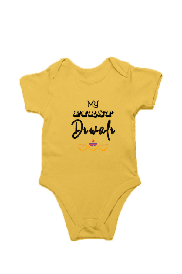 Baby Romper Half Sleeves | My First Diwali - TOS_20_D05 - Image 2