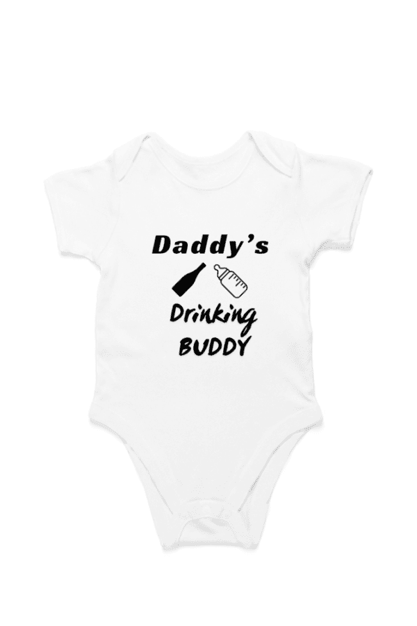 Baby Romper Half Sleeves | Dad's Drinking Buddy – TOS16 -DAD11 - Image 7