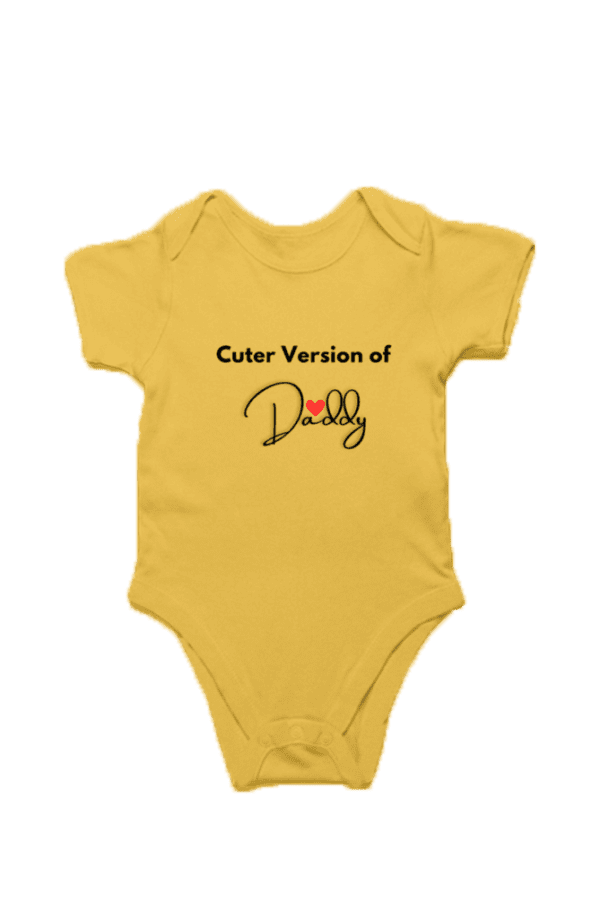 Baby Romper Half Sleeves | Cuter Version of Daddy - TOS16 -DAD30 - Image 3