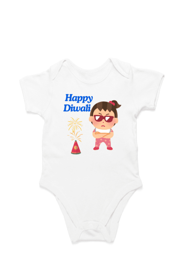 Baby Romper Half Sleeves | Happy Diwali - TOS_20_D04 - Image 2