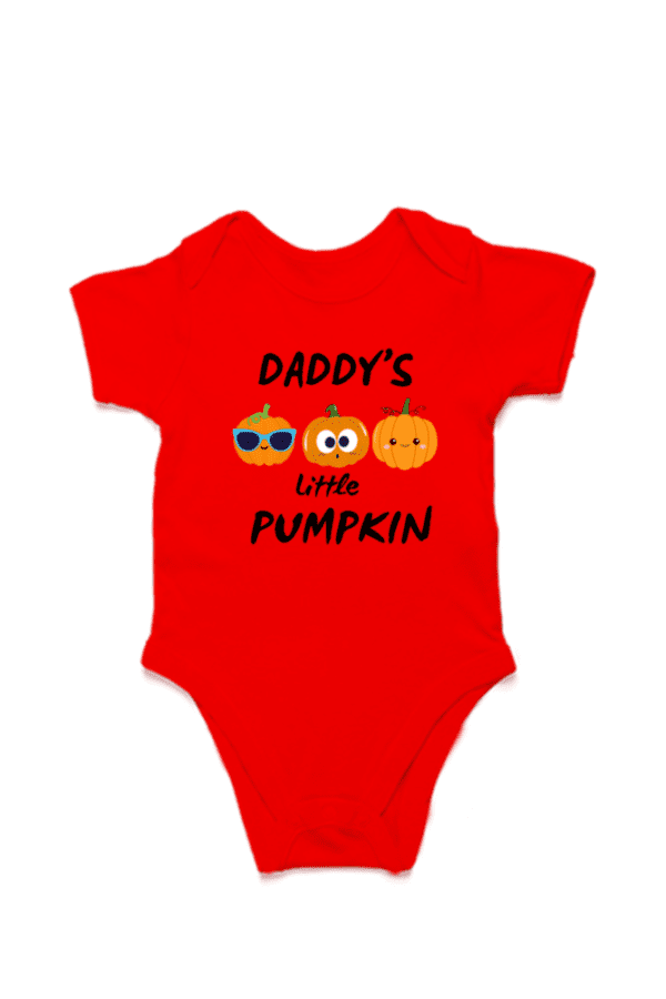 Baby Romper Half Sleeves | Dad's Little Pumpkin - TOS16 -DAD26 - Image 2