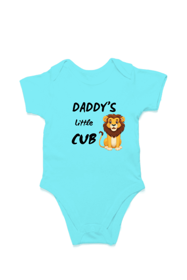 Baby Romper Half Sleeves | Daddy's Little CUB - TOS16 -DAD27 - Image 3