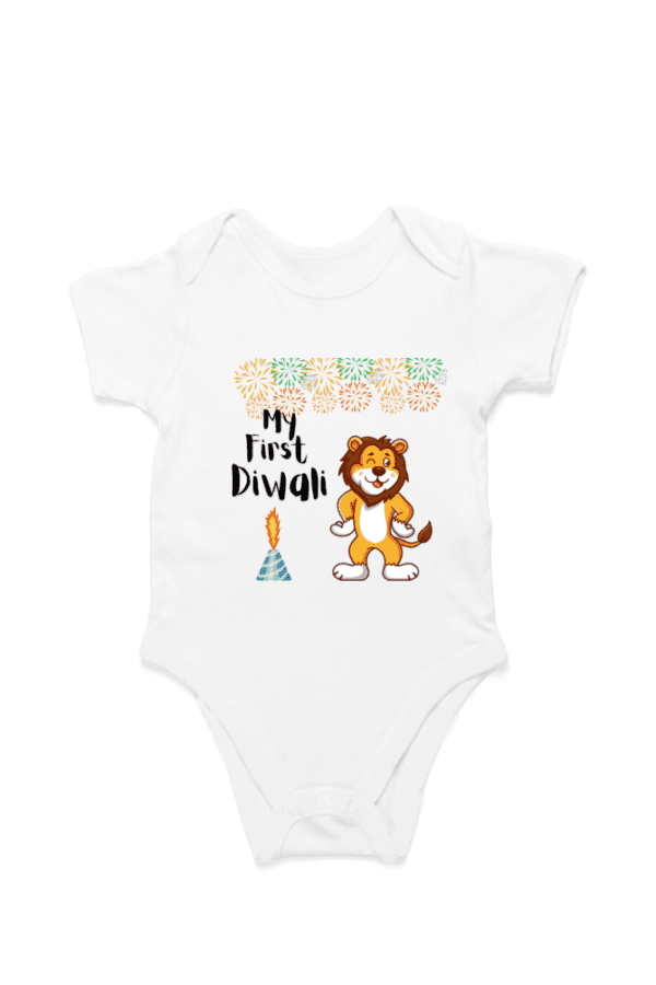 Baby Romper Half Sleeves | My First Diwali - TOS_20_D02 - Image 2